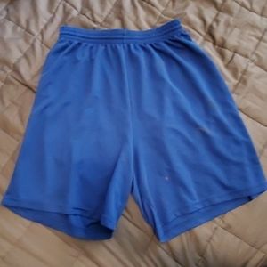 Blue athletic gym shorts